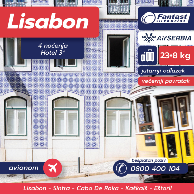 Lisabon AVIO, 4 noćenja SPECIJAL