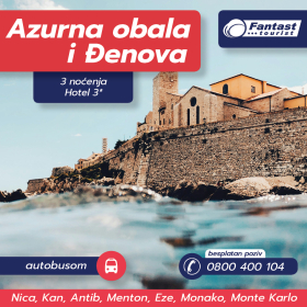 Azurna obala i Đenova, 3 noćenja